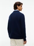 Blue Intarsia Flag Crew Neck Jumper  Men