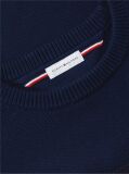 Blue Intarsia Flag Crew Neck Jumper  Men