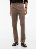 Bej Pantaloni Chinos Denton Din Catifea Fina Cu Croiala Slim Si Dreapta  Barbati