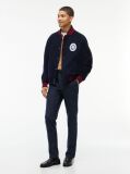 Blue Pantaloni Chinos Denton Cu Croiala Dreapta  Barbati