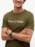 Verde T-Shirt Din Jerseu Cu Logo Si Guler Rotund  Barbati