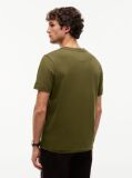 Verde T-Shirt Din Jerseu Cu Logo Si Guler Rotund  Barbati