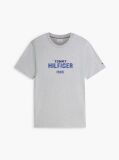Grey Contrast Logo Crew Neck Jersey T-Shirt  Men