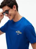 Blue T-Shirt Din Jerseu Cu 1985 Graphic  Barbati