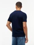 Blue T-Shirt Cu Logo Brodat Si Guler Rotund  Barbati