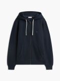Blue Hanorac Cu Fleece Steag Brodat Si Fermoar  Barbati