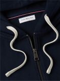 Blue Hanorac Cu Fleece Steag Brodat Si Fermoar  Barbati
