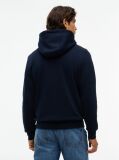 Blue Hanorac Cu Fleece Logo Si Cordon  Barbati