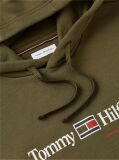 Green Logo Fleece Drawstring Hoody  Men