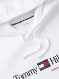 Alb Hanorac Cu Fleece Logo Si Cordon  Barbati