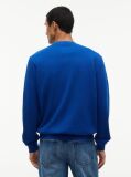 Blue Bluza De Trening Din Terry Cu Guler Rotund Si Logo 1985  Barbati