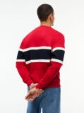Red Colour-Blocked Intecho Knit Sweatshirt  Men