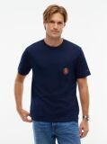 Blue Crest T-Shirt Din Bumbac Cu Buzunar  Barbati