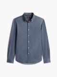 Blue Performance Slim Fit Pique Oxford Shirt  Men
