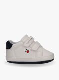 White Hook And Loop Sneakers  Boys
