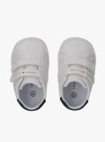 White Hook And Loop Sneakers  Boys