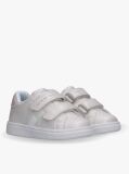White Low Cut Flag Velcro Sneakers  Girls