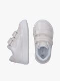 White Low Cut Flag Velcro Sneakers  Girls