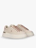 Bej Sneakers TH Monogram Cu Detalii Metalice  Fete