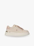 Bej Sneakers TH Monogram Cu Detalii Metalice  Fete