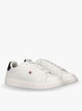Alb Sneakers Cu Sireturi Si Steag Brodat  Copii unisex
