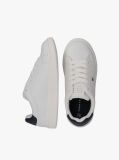 Alb Sneakers Cu Sireturi Si Steag Brodat  Copii unisex