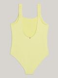 Yellow Hilfiger Monotype Logo One-Piece Swimsuit  Girls
