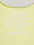 Yellow Hilfiger Monotype Logo One-Piece Swimsuit  Girls