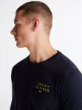 Blue Tricou Lounge Cu Maneca Lunga Cu Logo TH Original   Barbati