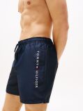 Blue Original Logo Mid Length Swim Shorts  Men