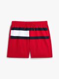 Red Hilfiger Flag Mid Length Swim Shorts  Men
