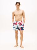 Multi Print Mid Length Swim Trunks  Men