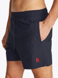 Blue TH Monogram Mid Length Swim Trunks  Men