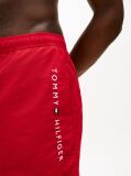Red Original Logo Mid Length Swim Shorts  Men
