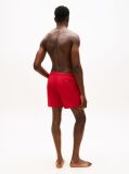 Red Original Logo Mid Length Swim Shorts  Men