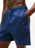 Blue Original Ithaca Stripe Mid Length Swim Shorts  Men