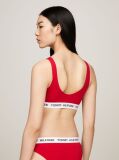 Red Tommy 85 Stretch Cotton Logo Bralette  Women
