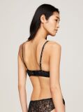 Black Premium Lace Unpadded Plunge Bra  Women