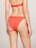 Red Tonal Logo Side Tie Bikini Bottoms  Women