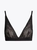 Black Unlined Lace Triangle Bra  Women