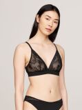 Black Unlined Lace Triangle Bra  Women