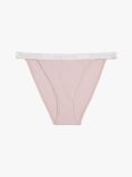Beige Hilfiger Monotype Logo Waistband Tanga Briefs  Women