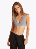 Blue Sutien Bralette Cu Perne Removabile Si Logo  Femei