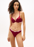 Red Lace Trim Thong  Women