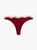 Red Lace Trim Thong  Women