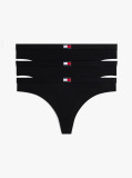 Negru Cutie Cadou 3-Pack Thong Cu Heritage Logo  Femei