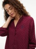 Rosu Essential Camasa De Pijama Cu Croiala Lejera Si Broderie  Femei