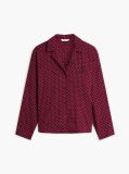 Rosu Essential Camasa De Pijama Cu Croiala Lejera Si Broderie  Femei