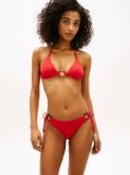 Red Tortoiseshell Ring Slim Triangle Bikini Top  Women