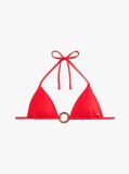 Red Tortoiseshell Ring Slim Triangle Bikini Top  Women